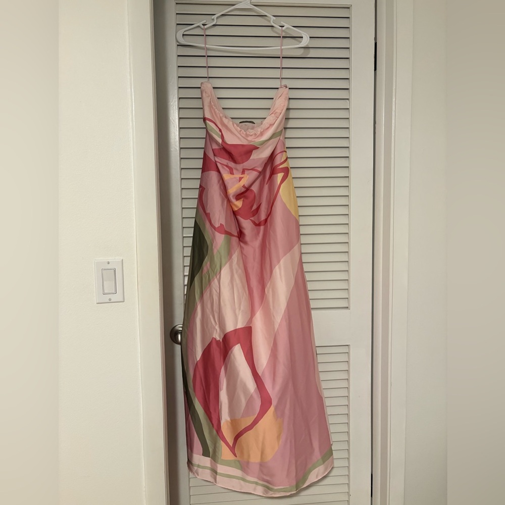 Abercrombie & Fitch Pink Multicolor Maxi Dress